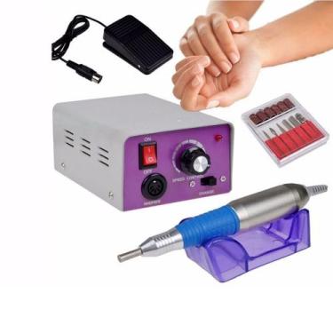 Imagem de Lixadeira Lixa Motor De Unha Elétrica Profissional Gel Fibra PEDAL G -