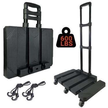 Imagem de Carrinho de mão dobrável Dolly FUVLFAL atualizado 270 kg com 7 rodas