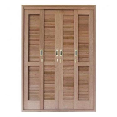 Imagem de Porta Balcão de Correr Panorâmico 6 Folhas Cedro Arana 215cmx180cmx15c