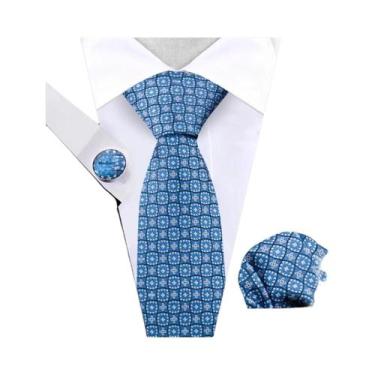 Imagem de Conjunto De Gravata E Lenço De Bolso Xadrez Vermelho E Preto Para Home