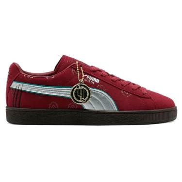 Imagem de PUMA Tênis masculino de camurça vermelho Shanks X Op cadarço casual - vermelho, Vermelho, 40
