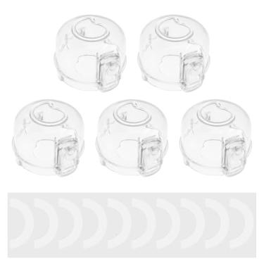 Imagem de KHZSPP Pacote com 5 capas de botão de fogão para segurança infantil, capas de botão de forno a gás para bebês