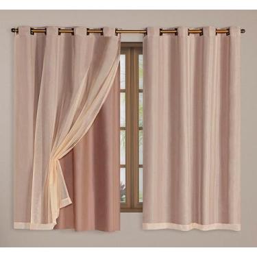 Imagem de Cortina Blackout PVC com Tecido Voil - 2,80 Largura x 1,60 Altura Vari
