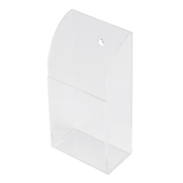 Imagem de Cryfokt Caixa de Armazenamento de Controle Remoto Acrílico Montagem na Parede Estável Simples Generoso Espaço Economia Suporte de Controle Remoto do Telefone Móvel Escritório Em Casa (1 vaga)