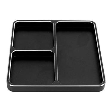 Imagem de Yctze Bandeja de Parafuso RC de Metal - Disco de Armazenamento de Liga de Alumínio para Fácil Organização de Peças de Carros, Barcos e Aviões RC (Preto)