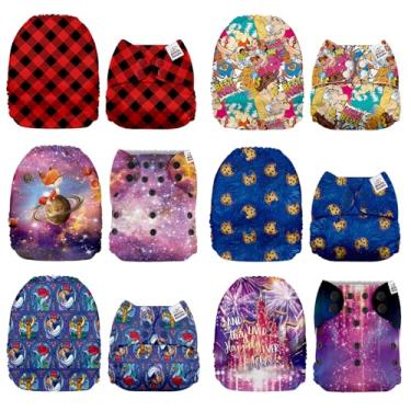 Imagem de Mama Koala 1.0 Fraldas de pano para bebês, pacote com 6 apenas capas de bolso (sem inserções) - Fraldas de bolso laváveis e reutilizáveis de tamanho único para recém-nascidos e crianças pequenas