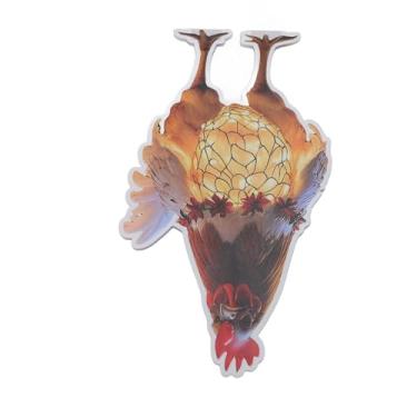 Imagem de ZJchao Sinal de Quintal de Frango de Natal, Decoração Externa de Galo de Dupla Face Em Acrílico Resistente à água Com Estaca de, para Quintal de Jardim de Gramado (DCJ008)