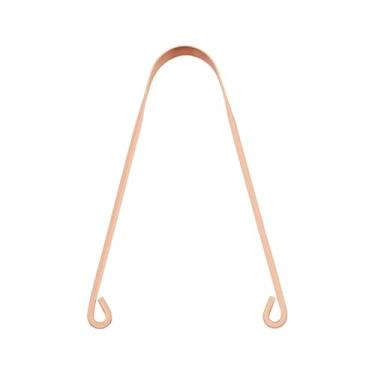 Imagem de Raspador de língua de aço inoxidável para higiene bucal (Dourado)