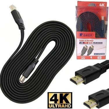 Imagem de Cabo Hdmi Premium 3M 4K Ultra Hd Jogos Entrega Rápida