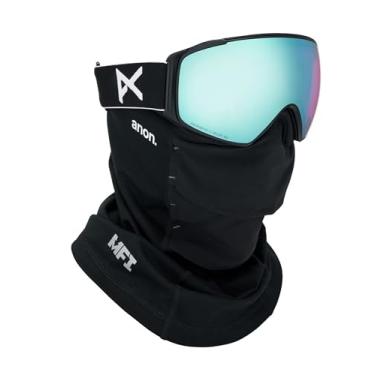 Imagem de Anon Óculos de neve M4S Toric + lente bônus + máscara MFIFace + capa - ajuste de ponte baixa (Armação: preto, lente: Perceive variável azul, lente sobressalente: rosa nublado)