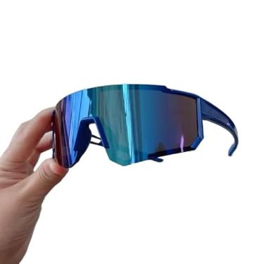 Imagem de Óculos De Sol Esportivos À Prova De Vento Para Ciclismo, Esqui, Direção(Azul escuro B)