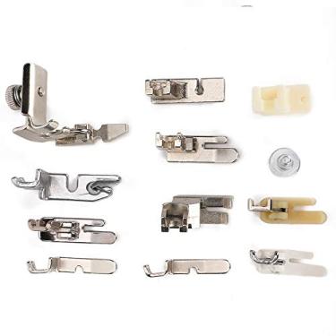 Imagem de Conjunto de calcadores para máquina de costura, pés universais para máquina de costura vintage, peça de reposição para a maioria das máquinas de costura domésticas