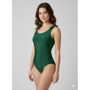 Imagem de Maiô Juvenil Feminino Alça Reforçada Amarrar Forro Duplo Moda Praia - 