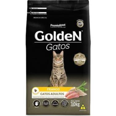 Imagem de Ração seca Golden para gatos adultos sabor frango, pacote de 3kg. - Pr