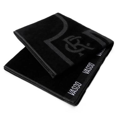 Imagem de Toalha de Banho Buettner Jacquard Veludo Futebol Vasco 70cmx140m Preto