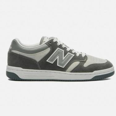 Imagem de Tênis New Balance 480 Low Grafite Masculino Casual, 39, Grafite