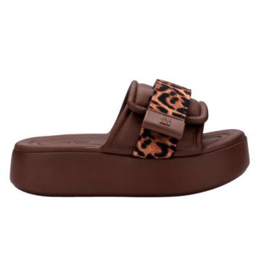 Imagem de Sándalia Melissa Free Muse Platform Bronze Oncinha, Marrom, 35