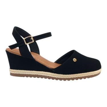 Imagem de Sandalia Bebece Espadrille Anabela Nobuck Preto T5828-162 - Bebecê, 38