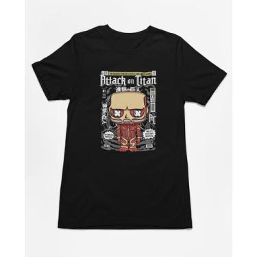 Imagem de Camiseta Poster Pop Style Inspiração ATTACK ON TITAN Estampa DTF 100% 
