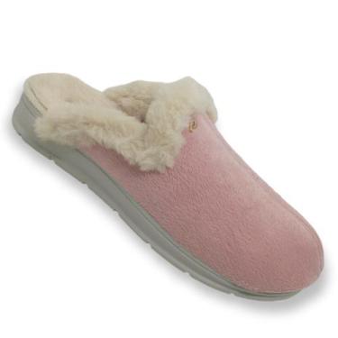 Imagem de Pantufa Feminina Forrada Pegada 266005, Rosê, 38