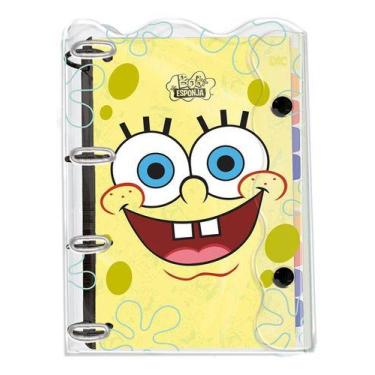 Imagem de Fichario Grande Argolado Bob Esponja 192 Folhas 10 Divisória - Dac