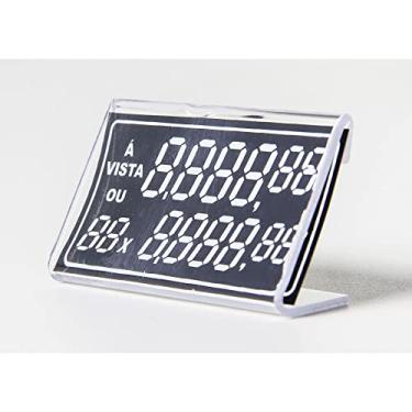 Imagem de Kit Porta Preço Acrílico Com Etiqueta - Pacote 6 unidades