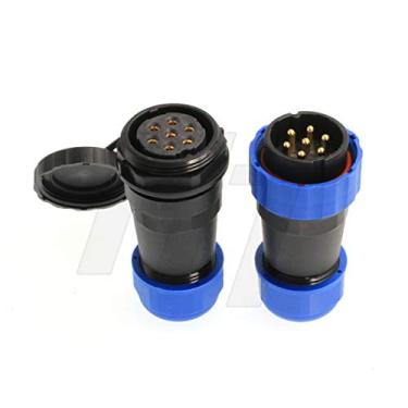 Imagem de HangTon HE29 7 pinos 25A energia elétrica projeto de áudio e vídeo à prova d'água IP68 conector circular macho fêmea