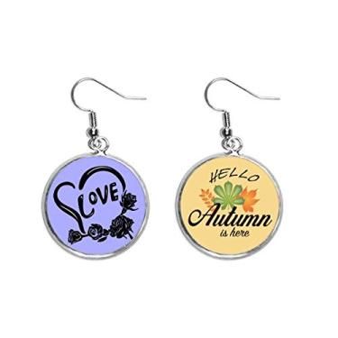 Imagem de Abril clássico preto Dia dos Namorados Orelha Pingente Outono Folha Brinco Joias