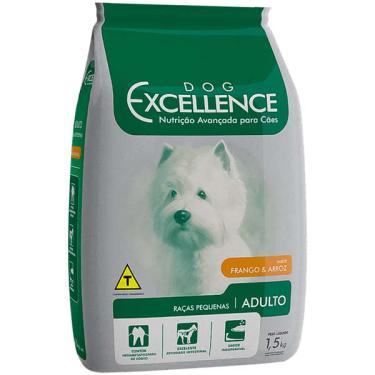 Imagem de Ração Seca Dog Excellence Frango com Arroz para Cães Adultos Raças Pequenas - 1,5 Kg