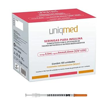 Imagem de Seringas Para Toxina Insulina Uniqmed 0,5mlx 5mm X 32g