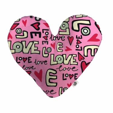 Imagem de Almofada Coração Pelúcia Love Namorados Tamanho:G