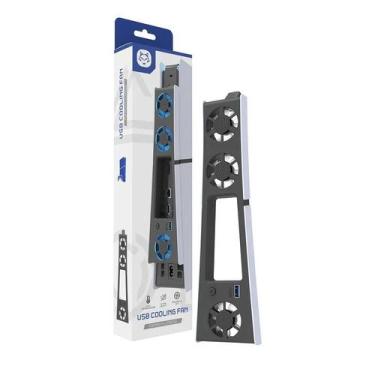 Imagem de Cooler LED Para Playstation 5 Slim Digital e Ultra 3 Ventoinhas 1 Usb 