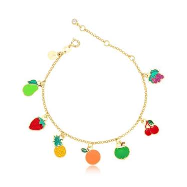 Imagem de Pulseira Frutas do Agro Revestida em Ouro - VL ACCESSOIRES