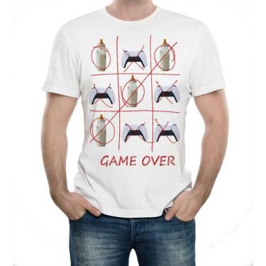Imagem de Camiseta T-shirt para Chá de Bebê Pai Papai Game Over Ps5 - Balisarts,