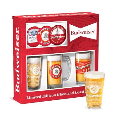 Imagem de Budweiser Conjunto de presente Deluxe Glass and Coaster Collection