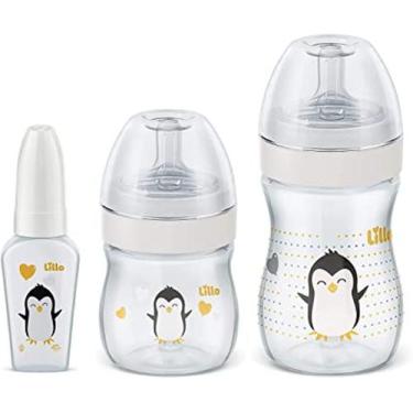 Imagem de Kit Mamadeira Lillo 50/120/260ml Evolution Primeiros Passos Branco - l