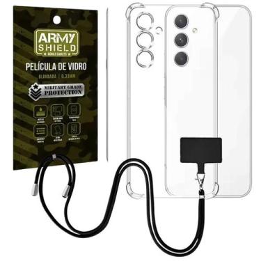 Imagem de Capa Com Cordão Galaxy A05 + Película De Vidro 3D - Armyshield