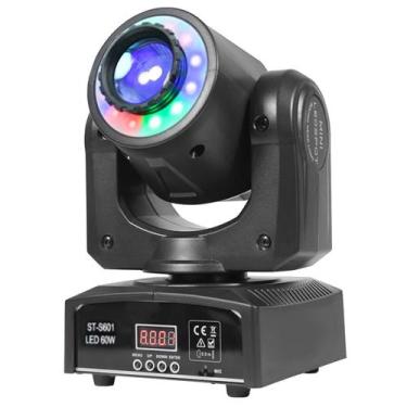 Imagem de Mini Moving Head Spot Led 60w 8 Cores Fita Led 8 Desenhos - ShowTech