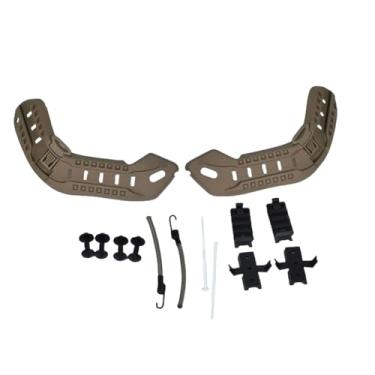 Imagem de Acessórios de guia de trilho lateral militar Airsoft Paintball para capacete MICH PASGT multicolorido (Terra escura plana)