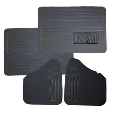 Imagem de Forro Porta + Lateral Traseira Cinza Fusca 61 até 77 material sintétic