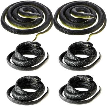 Imagem de Adereços realistas de jardim de plástico falso Rubber Snakes Beselley