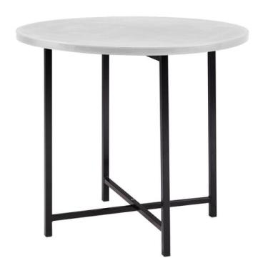 Imagem de Mesa de Jantar Dobrável Redonda 86cm com Base de Aço Pop - Prima Desig