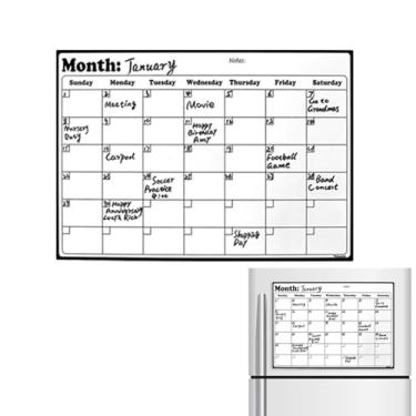 Imagem de Calendário Magnético Para Frigorífico | Branco de Plannificação Apagável a Seco - Calendário Mensal de Frigorífico Com Ímã 43 X 30 Cm,Para Casa Família Cozinha Listas Compras