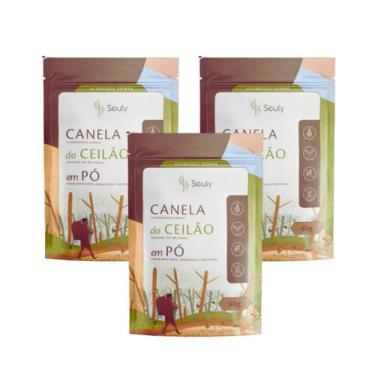 Imagem de KIT 3 Canela do Ceilão em Pó Aromático e Refinado 60g Souly