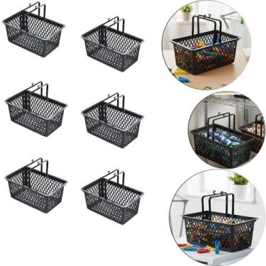 Imagem de Kit 6 Cesto Para Pregadores e Prendedores de Roupa Cor Preto 4 Lts - A