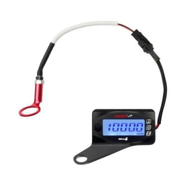 Imagem de Tacômetro Digital Mini LED Para Motocicleta 4 Em 1 Com Medidor De Temp