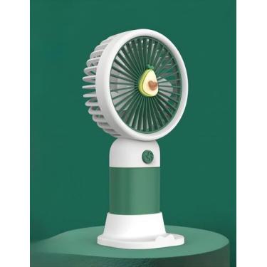 Imagem de Mini Ventilador Portátil Recarregável Com Suporte Lelong LE-755, Verde