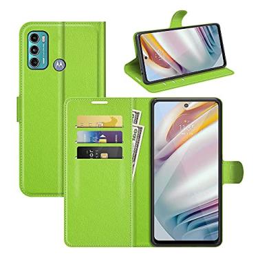 Imagem de YUNCHAO Caixa de telefone Para Motorola Moto G60/G40 Fusion Litchi Texture Flip Protective Case com titular e slots de cartão e carteira capa para celular