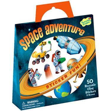 Imagem de Peaceable Kingdom Adesivo divertido! Bolsa reutilizável Space Adventure