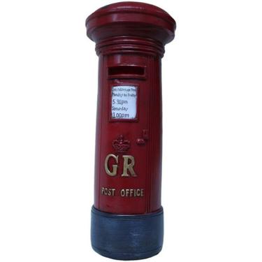 Imagem de Cofre Caixa Correios Retro Vintage Resina Decoração Cofrinho